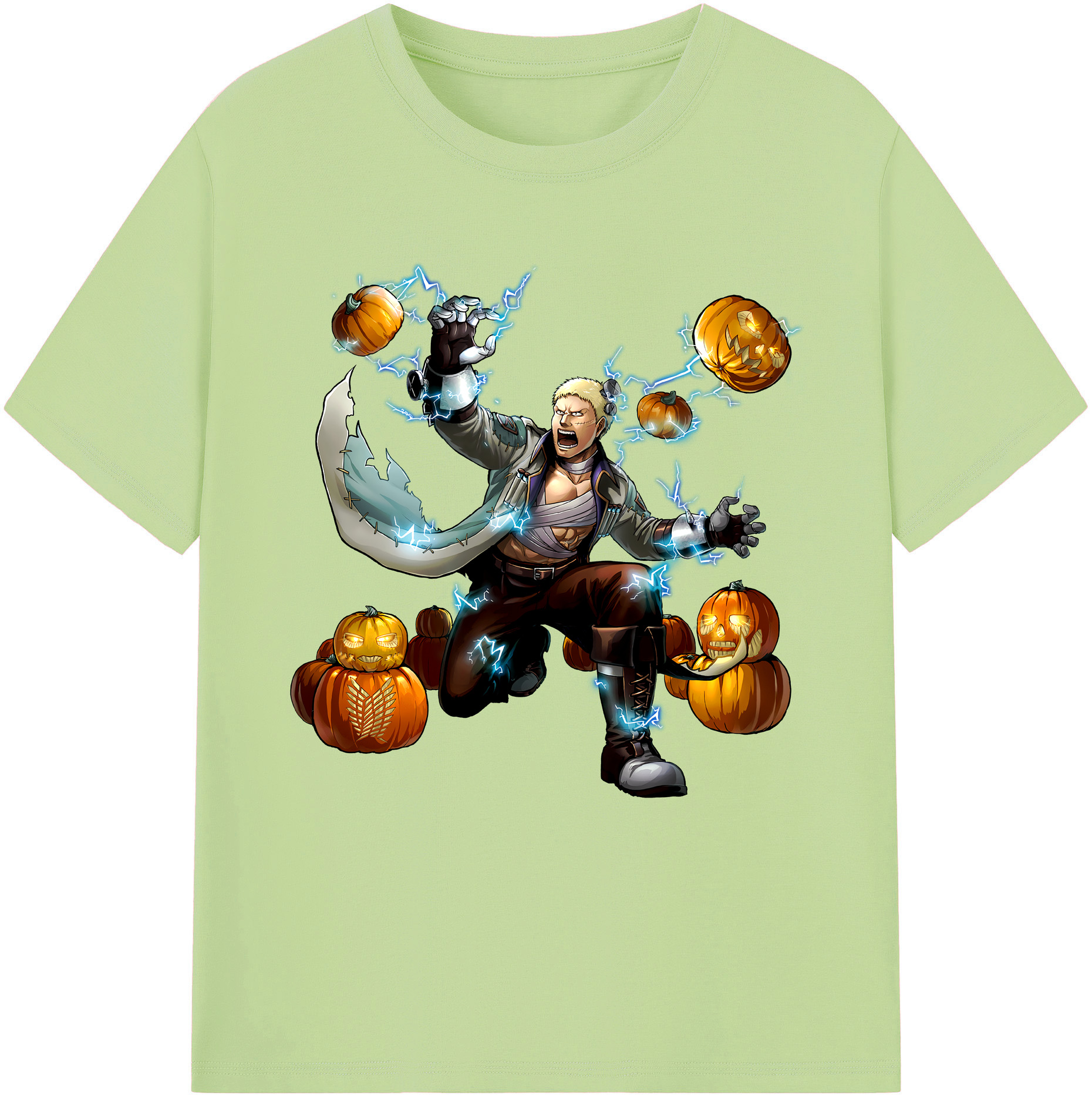 （画像用） 進撃の巨人 ライナー・ブラウン Attack on Titan Reiner Braun 綿100％半袖Tシャツ（フロントプリント）